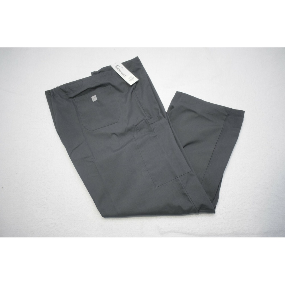 Uniform Advantage Butter-Soft Unisex Drawstring Scrub Pants‎ Gray Pockets XL NEW
